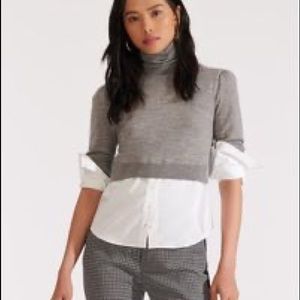 Veronica Beard Nina Mixed-Media Pullover